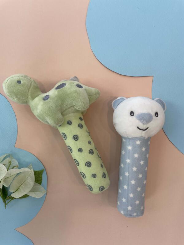 Dinosour and teddy rattle pack of 2 - Image 2