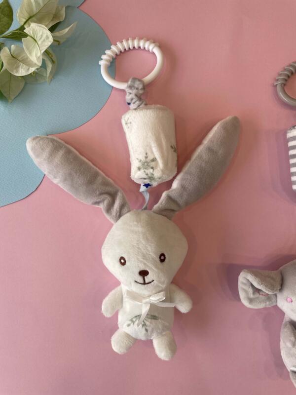 Soft Hanging Plush Rattle Toy – Clip & Play Comfort Pack of 2 - Image 2