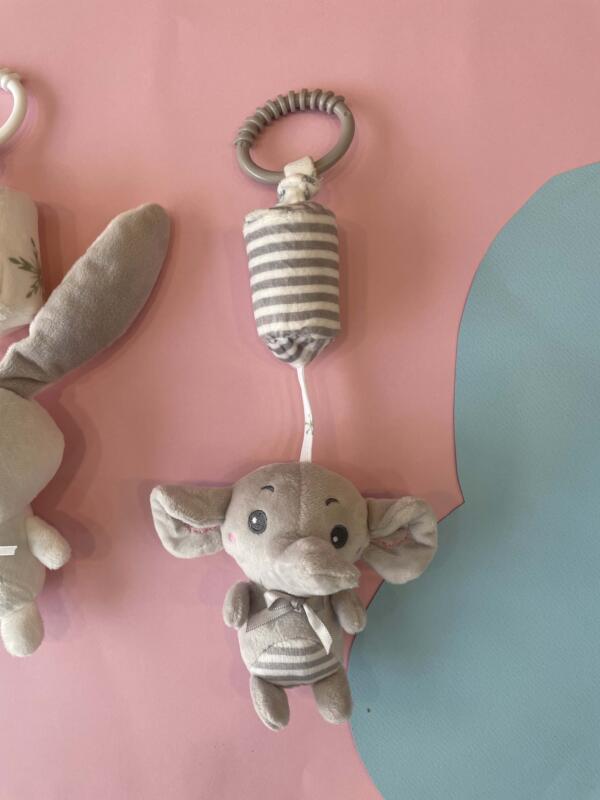 Soft Hanging Plush Rattle Toy – Clip & Play Comfort Pack of 2 - Image 3