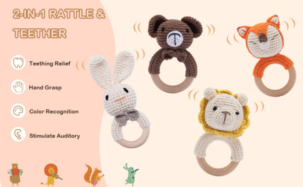 Cute Bunny Cuddles Baby Rattle – Soft Plush Toy for Newborns & Infants - Image 6