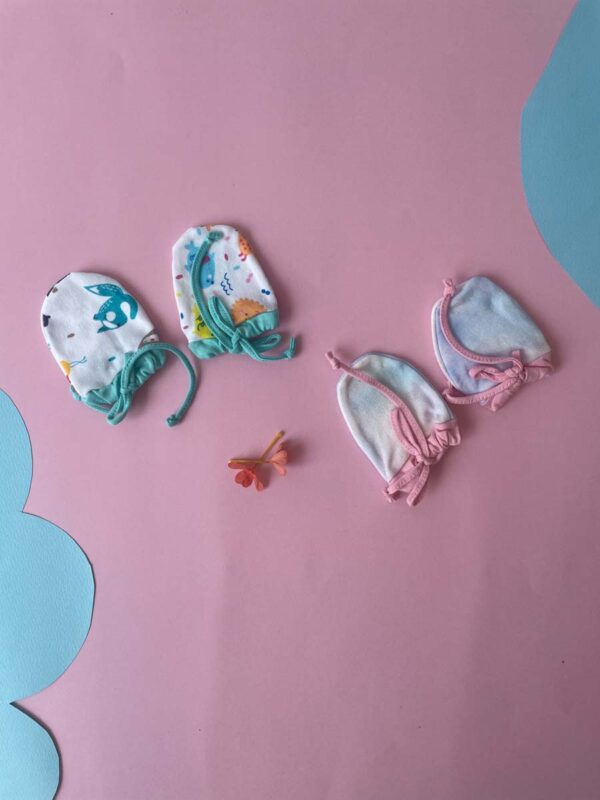 Dori Mitten Pack Of 2 - Off-white and Pink