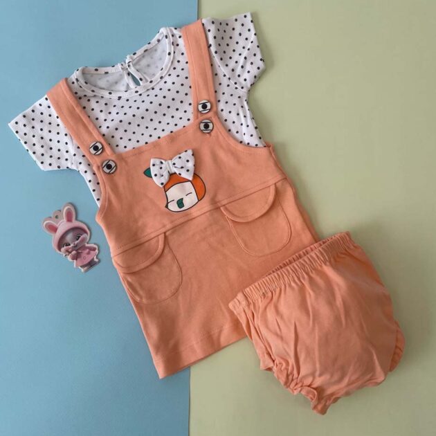 Skirt Dungree With Tshirt