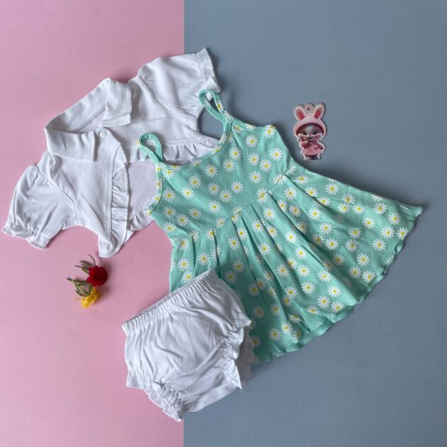 Frock With Shrug For Girls