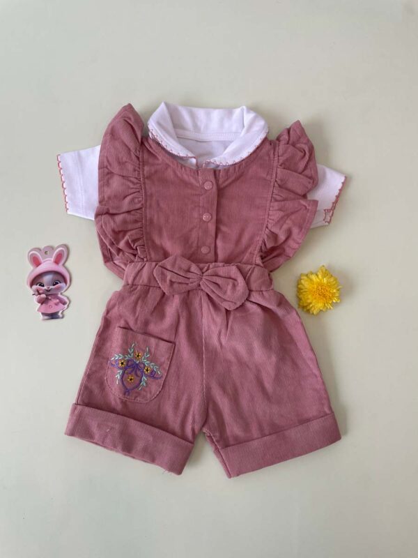 Frill Jumpsuit With Tshirt