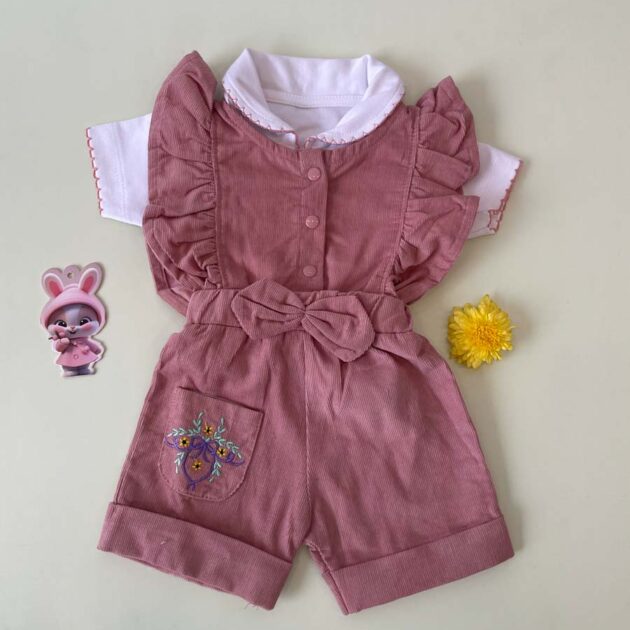 Frill Jumpsuit With Tshirt