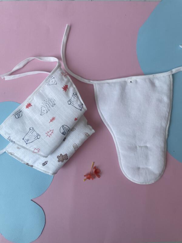 Newborn Muslin Padded Nappy pack of 3 - Image 3