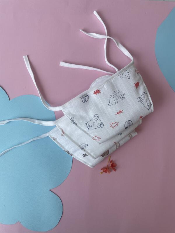 Newborn Muslin Padded Nappy pack of 3 - Image 2
