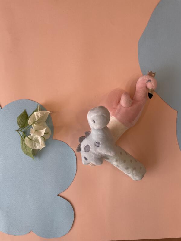 Super Soft Rattle Toy Set – Dino & Teddy Bear for Newborns - Image 3