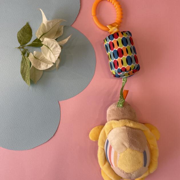 Hanging Tutu the Tortoise Soft Rattle Toy – Baby Sensory Plush Toy