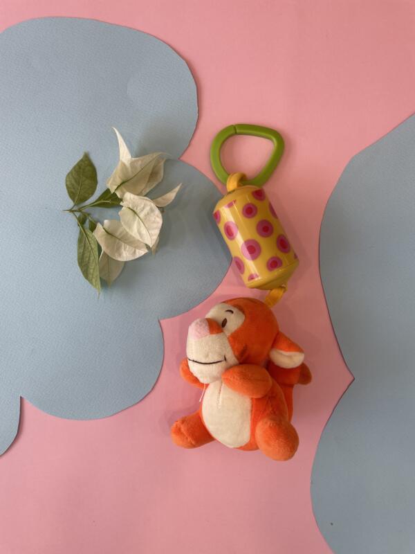 Momo the Monkey Hanging Baby Rattle – Soft Plush Toy for Infants