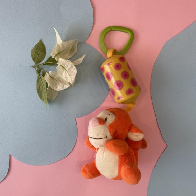 Momo the Monkey Hanging Baby Rattle – Soft Plush Toy for Infants