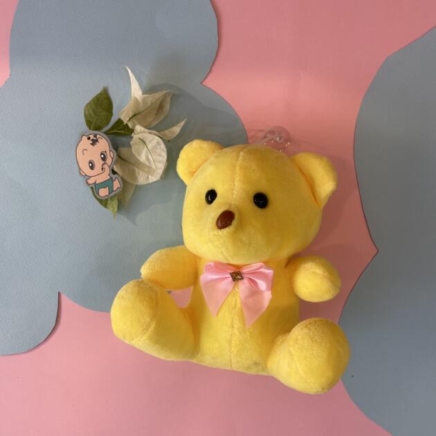 Soft Teddy Bear with Pink Bow – Cuddly Plush Toy for Babies & Kids