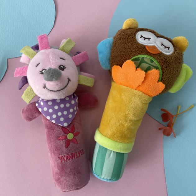 Jungle Buddies Soft Rattle Toys – Plush Animal Rattles for Babies