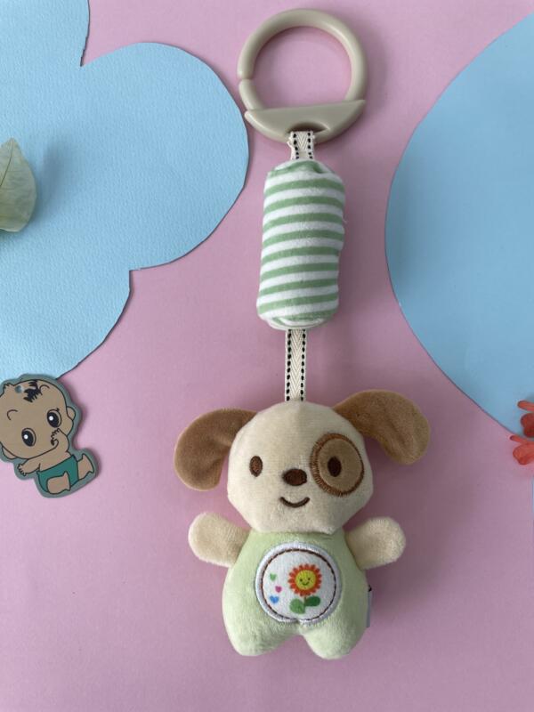 Bunnyboo Hanging Rattle Soft Toy – Plush Bunny Rattle for Cribs, Strollers & Car Seats