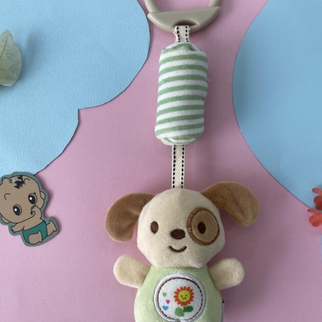 Bunnyboo Hanging Rattle Soft Toy – Plush Bunny Rattle for Cribs, Strollers & Car Seats