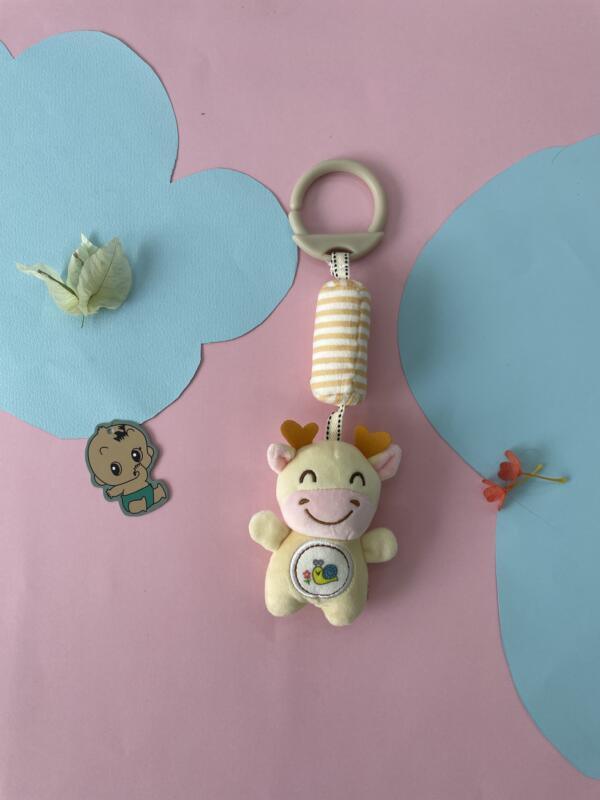Cute Deer Hanging Rattle Soft Toy – Plush Baby Rattle for Cribs, Strollers & Car Seats