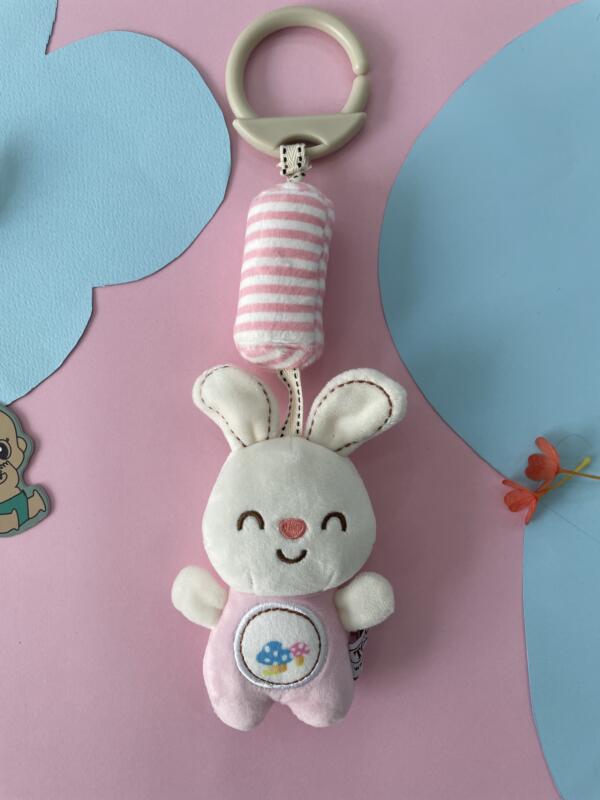 Bunnyboo Hanging Rattle Soft Toy – Plush Bunny Rattle for Baby Cribs, Strollers & Car Seats - Image 3