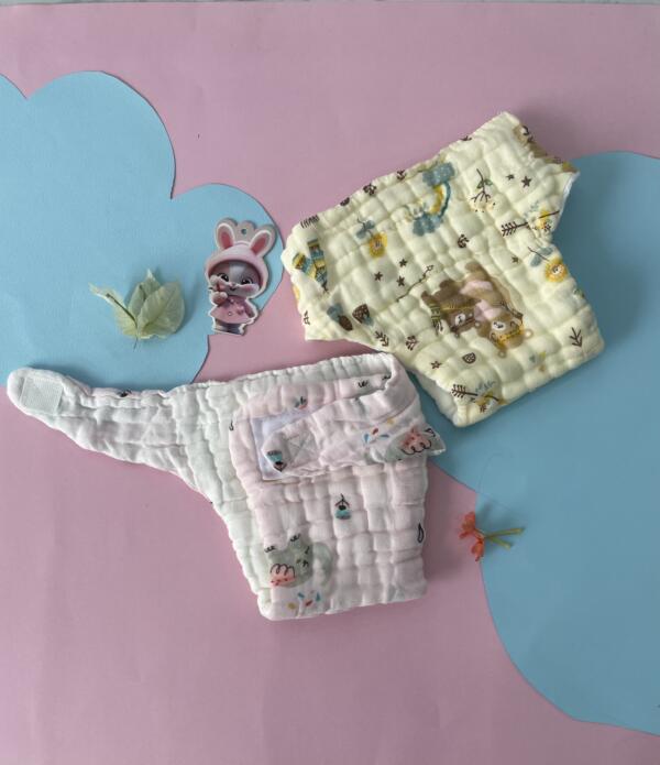 100% Cotton Muslin Nappy pack of 2