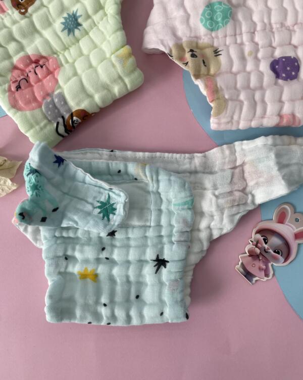 Organic Muslin Nappy for Babies pack of 3 (Copy) - Image 4