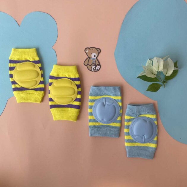 Knee & Elbow Protector Pack Of 2 Set - Yellow and Blue