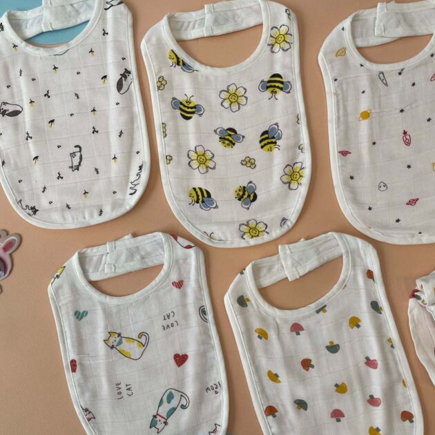 Organic Cotton Baby Bibs & Washcloths