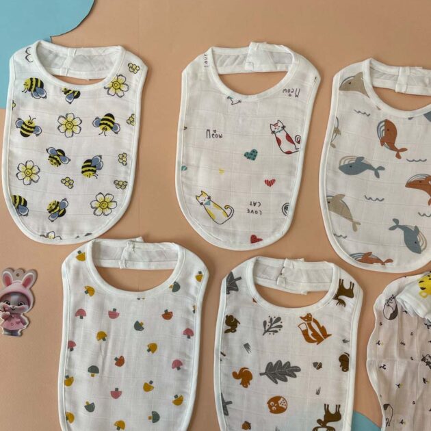 Premium Baby Bibs and Washcloth Bundle