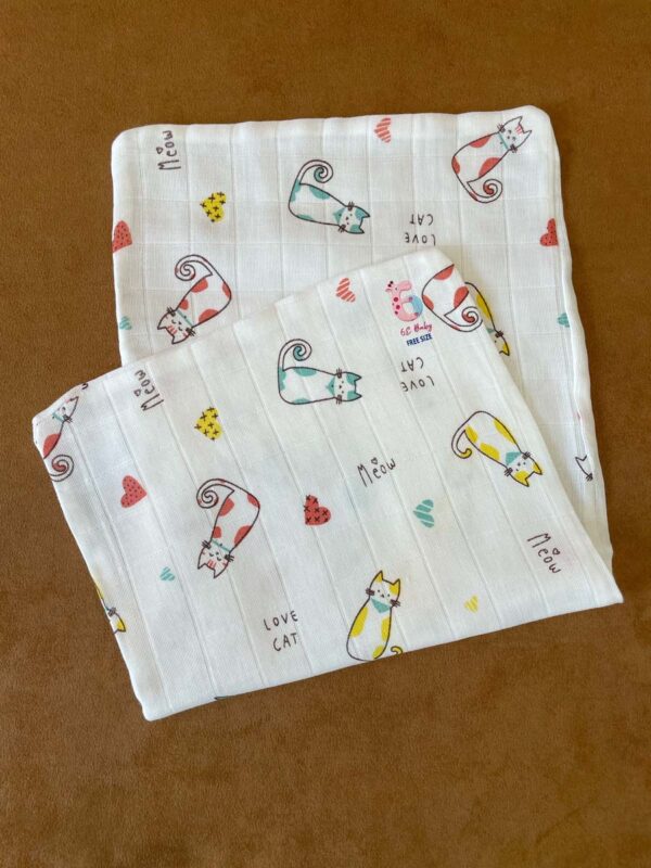 Muslin Cotton Baby Burp Cloth - Image 3