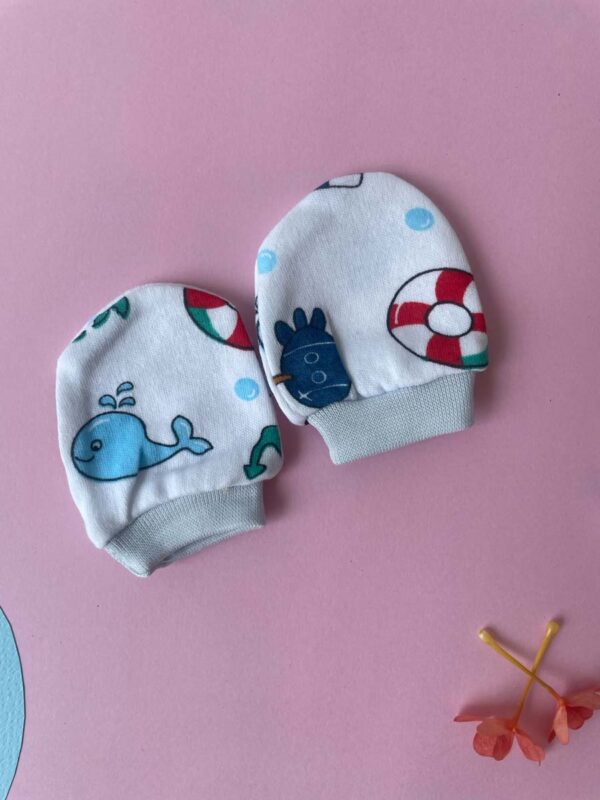 Mitten & Booties Pack Of 2 - Grey and White - Image 2