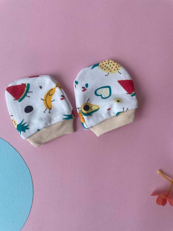 Mitten & Booties Pack Of 2 - Beige and White - Image 2