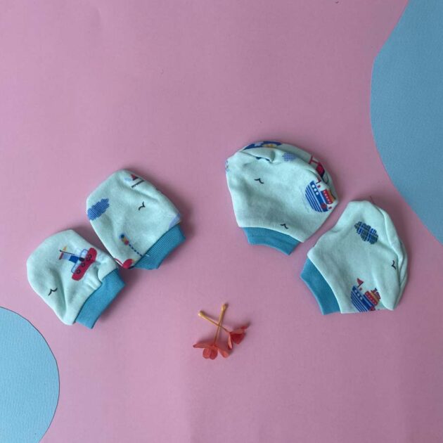 Mitten & Booties Pack Of 2 - Sky Blue