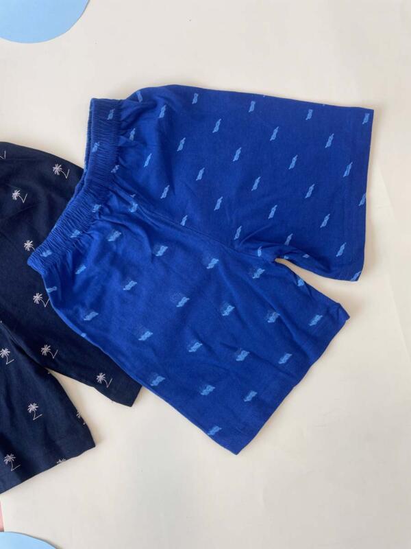 Soft & Comfy Baby Shorts – Unisex (Pack Of 3) - Off-white, Black and Blue - Image 2
