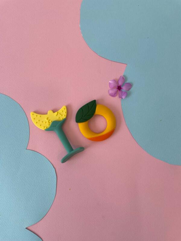 Banana & Mango Design Silicone Baby Teethers - Pack Of 2 - Image 2